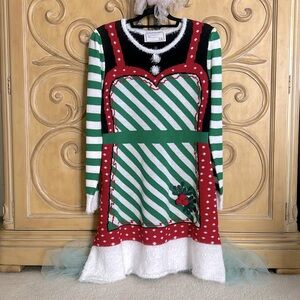Mrs Claus Sweater Dress EUC